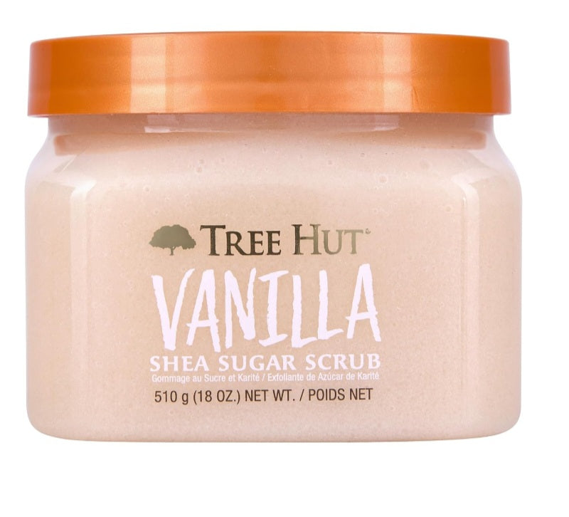 Tree Hut Vanilla Shea Sugar Exfoliating & Hydrating Body Scrub, 18 oz