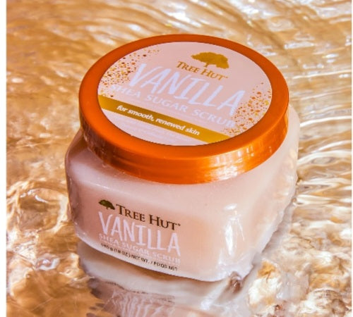 Tree Hut Vanilla Shea Sugar Exfoliating & Hydrating Body Scrub, 18 oz