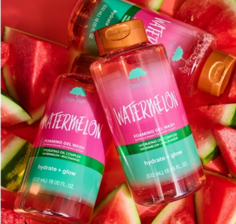 Tree Hut Watermelon Nourishing, Moisturizing & Hydrating Foaming Gel Wash, 18 oz.