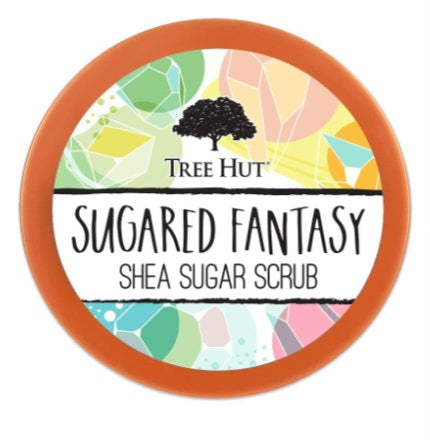 Tree Hut Sugared Fantasy Shea Sugar Scrub | Exfoliating Body Scrub Removes Dead, Dry Skin for a Soft & Hydrated Feel | Nourishing Essential Body Care | 18 fl oz.