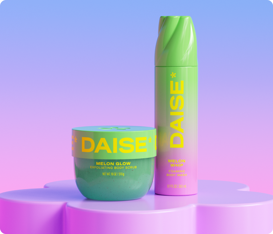 Daise Melon Whip Foaming Body Wash 265ml – with its matching body wash or scrub