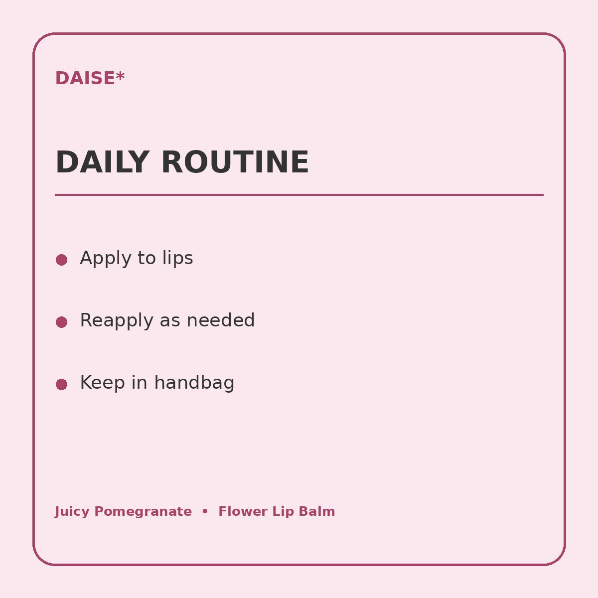 daise pomegranate product information graphic 4