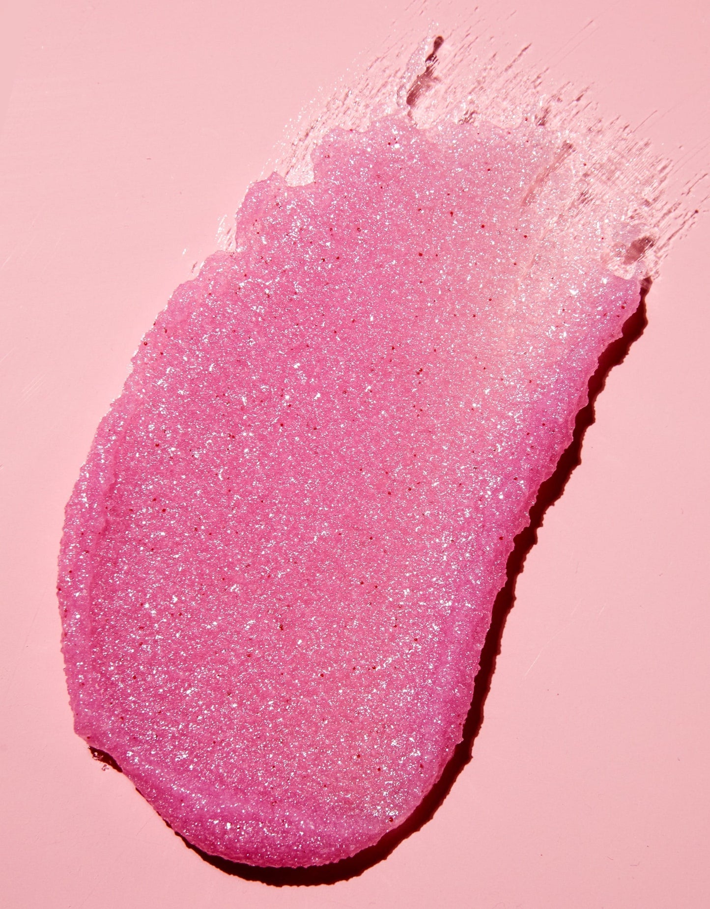 HAMYNAT Tree Hut Cotton Candy sugar scrub texture swatch showing a vibrant pink exfoliating paste on a pink background