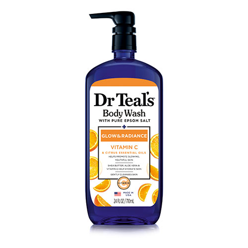 Dr. Teal's Glow & Radiance Body Wash with Vitamin C & Essential Oils 710ml (Big Bottle)