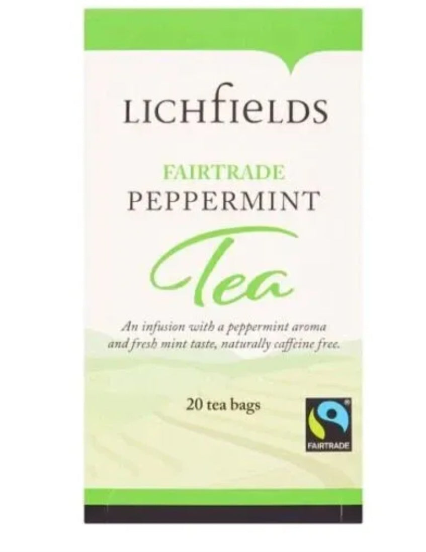 Unveiling the Delightful Experience: Lichfields 20 Fairtrade Peppermint Tea Bags 30g