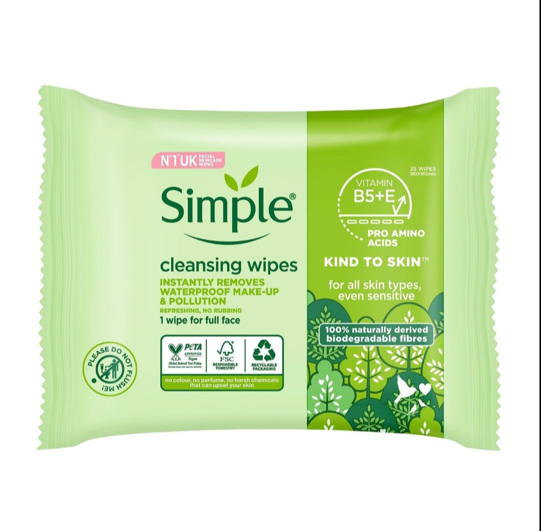 Embrace Eco-Friendly Skincare: Discover the Benefits of Simple Kind to Skin Biodegradable Cleansing Face Wipes