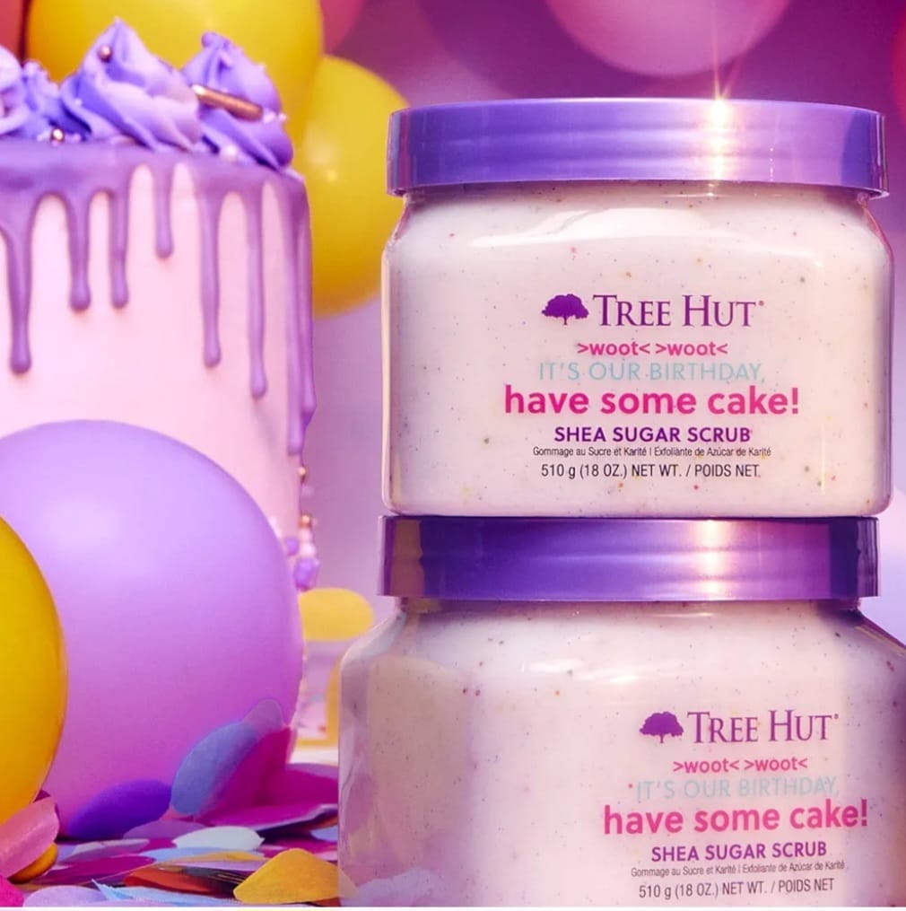 Tree Hut Exfoliating Shea Sugar Scrub Birthday Cake.
