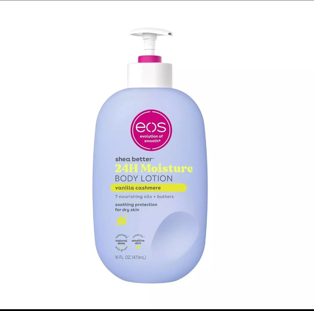 EOS Vanilla Cashmere Body Lotion Shea Better better 24hr moisture - 16 oz/473 ml