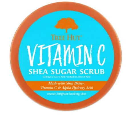 Tree Hut Vitamin C Shea Sugar Scrub, 18 oz, Ultra Hydrating and Exfoliating Scrub for Nourishing Essential Body Care.