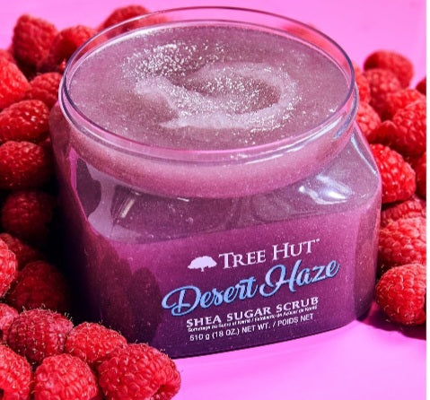 Tree Hut Desert Haze Shea Sugar Scrub | Exfoliating Body Scrub Removes Dead, Dry Skin for a Soft & Hydrated Feel | Nourishing Essential Body Care | 18 fl oz.