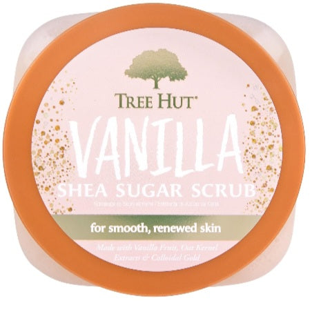 Tree Hut Vanilla Shea Sugar Exfoliating & Hydrating Body Scrub, 18 oz