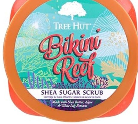 Tree Hut Bikini Reef Shea Sugar Scrub | Exfoliating Body Scrub Removes Dead, Dry Skin for a Soft & Hydrated Feel | Nourishing Essential Body Care | 18 fl oz.