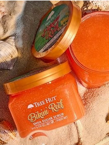 Tree Hut Bikini Reef Shea Sugar Scrub | Exfoliating Body Scrub Removes Dead, Dry Skin for a Soft & Hydrated Feel | Nourishing Essential Body Care | 18 fl oz.