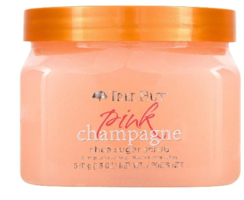 Tree Hut Pink Champagne Shea Sugar Scrub | Exfoliating Body Scrub Removes Dead, Dry Skin for a Soft & Hydrated Feel | Nourishing Essential Body Care | 18 fl oz.