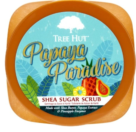 Tree Hut Papaya Paradise Shea Sugar Scrub | Exfoliating Body Scrub Removes Dead, Dry Skin for a Soft & Hydrated Feel | Nourishing Essential Body Care | 18 fl oz.