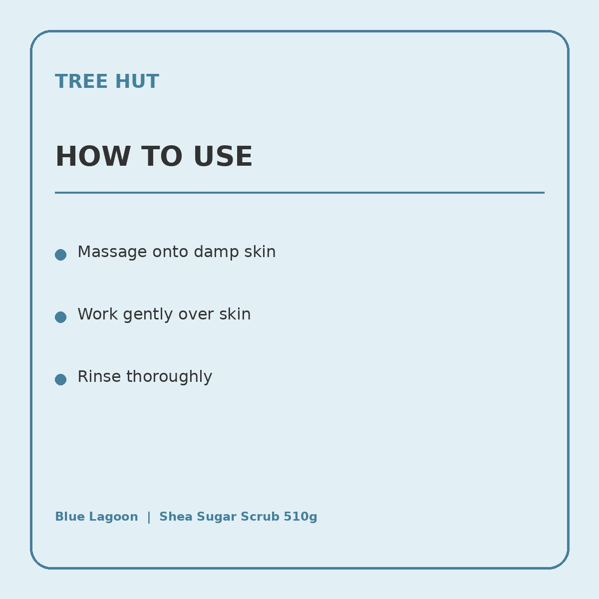 Tree Hut Blue Lagoon Shea Sugar Scrub 510g information graphic 3
