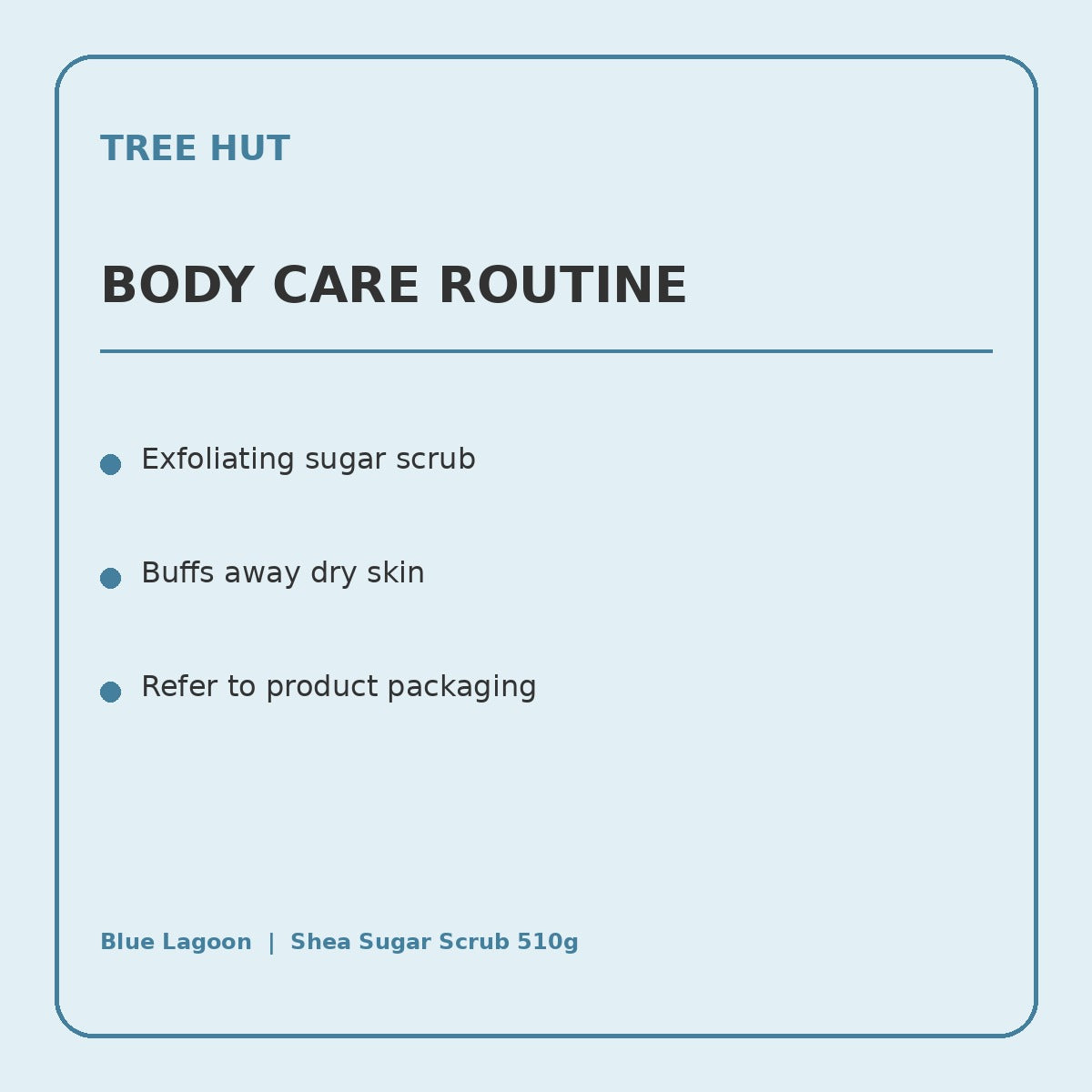 Tree Hut Blue Lagoon Shea Sugar Scrub 510g information graphic 4