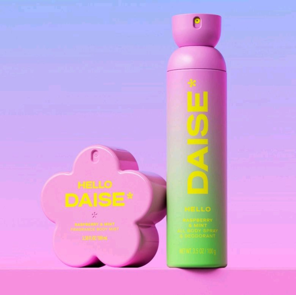 Daise Hello Raspberry & Mint Body Mist and All-Over Body Spray Deodorant