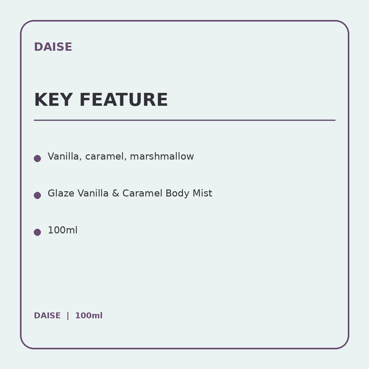 daise glaze product information panel 2