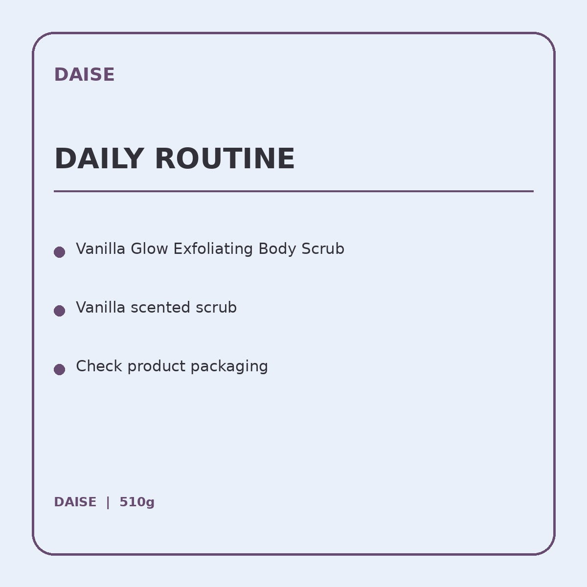 daise scrub product information panel 4
