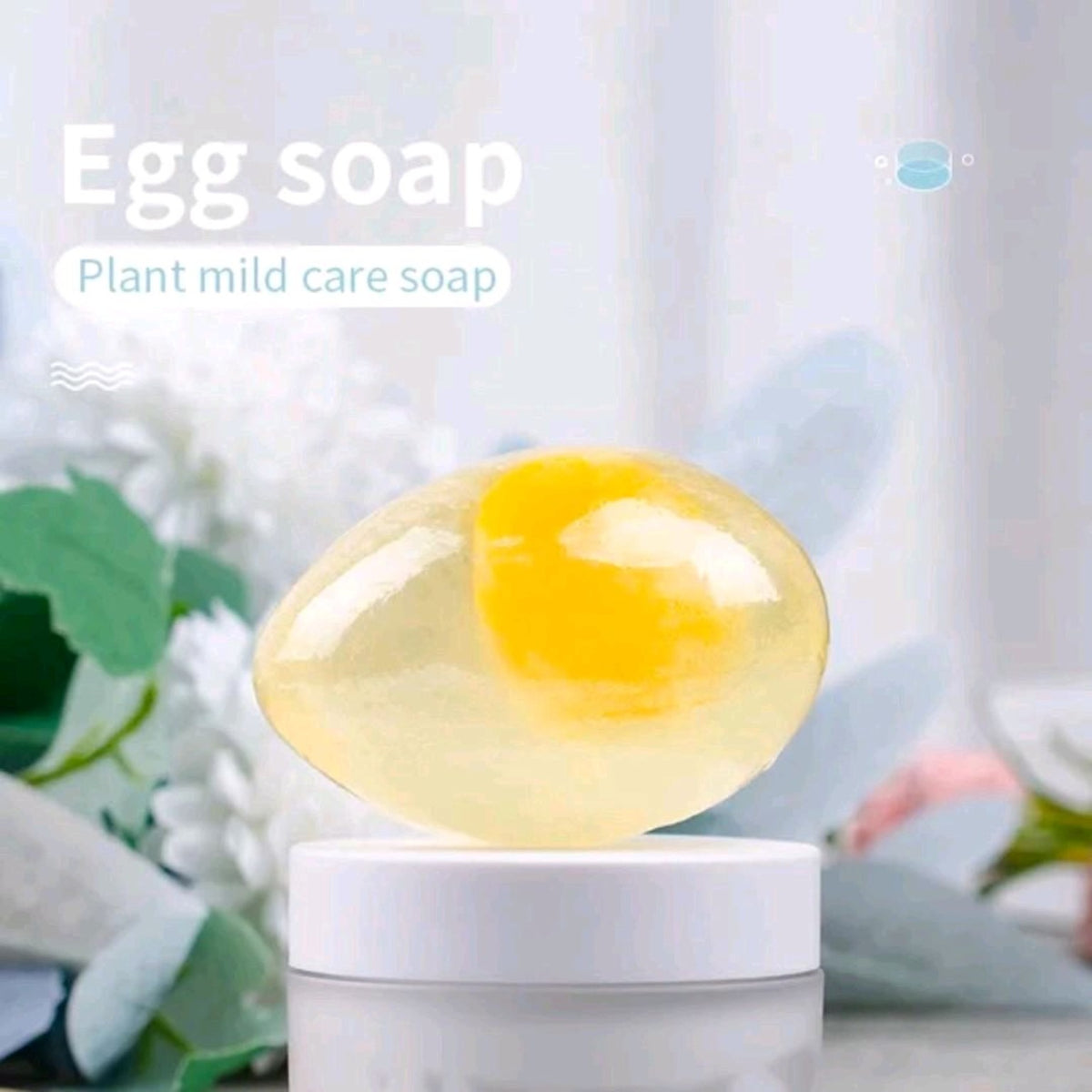 Egg soap in water