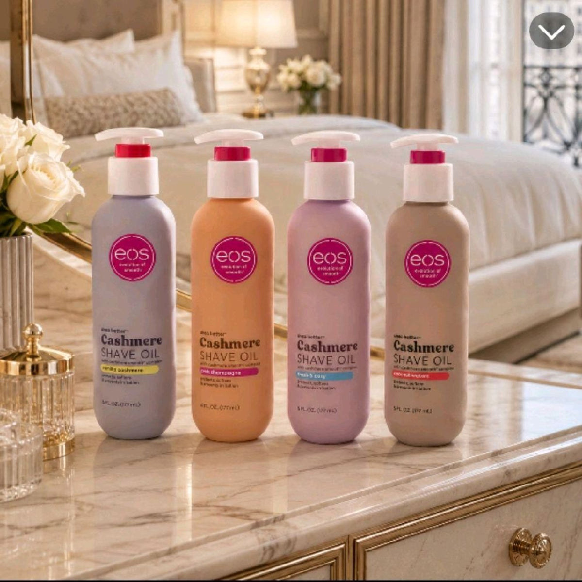 EOS Cashmere Shave Oils collection