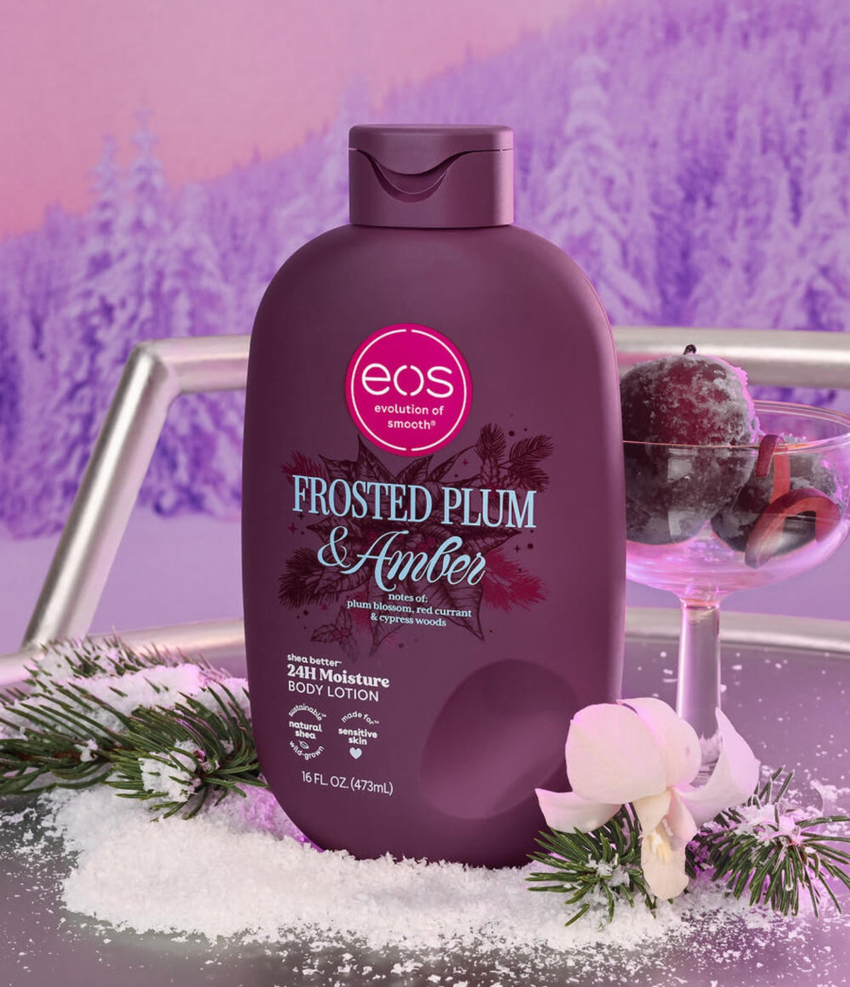 EOS Frosted Plum and Amber winter campaign