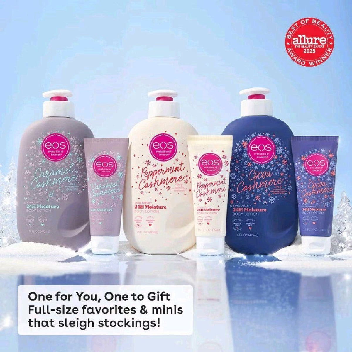 EOS holiday Cashmere body lotion collection
