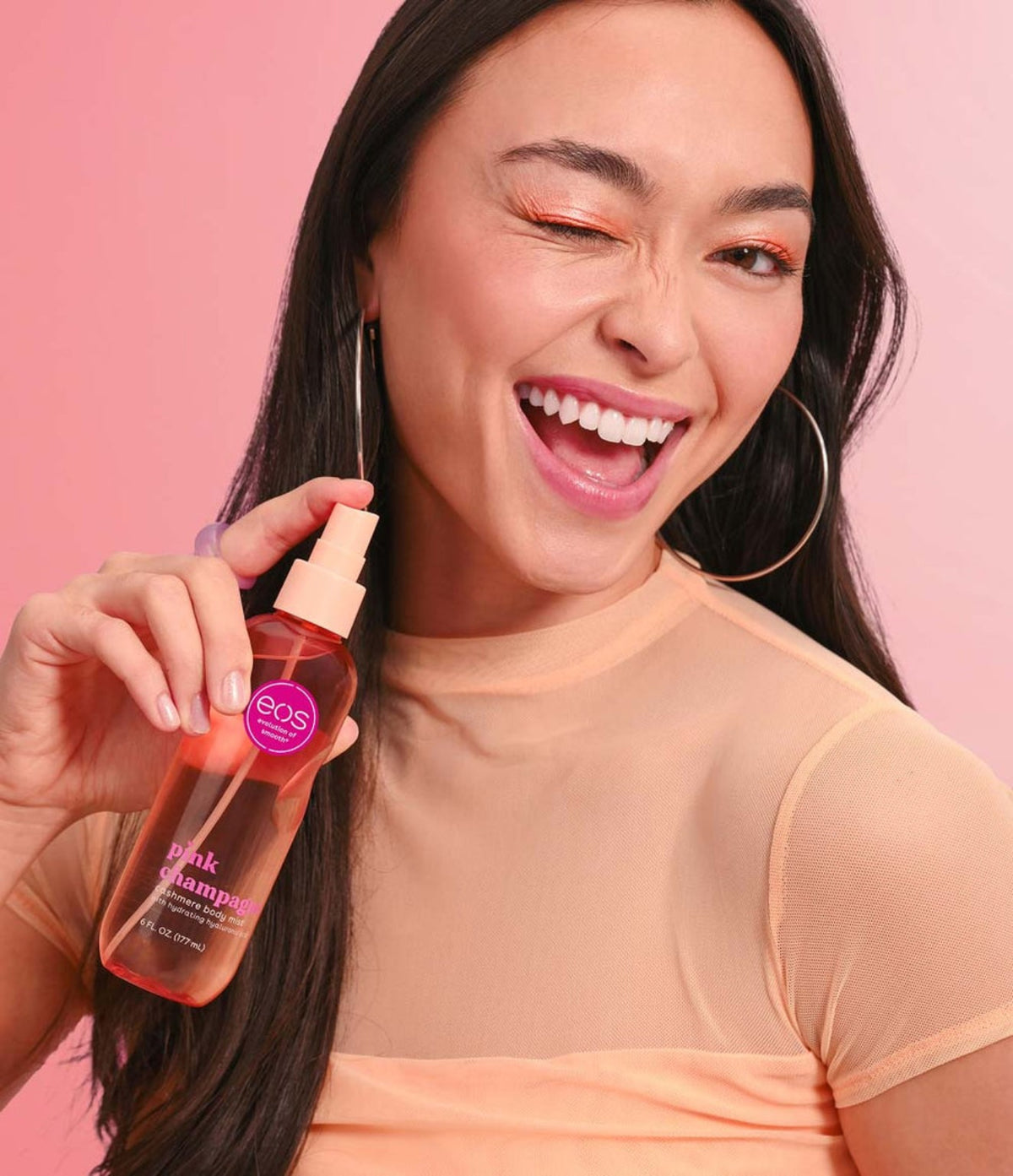 EOS Pink Champagne body mist lifestyle photograph