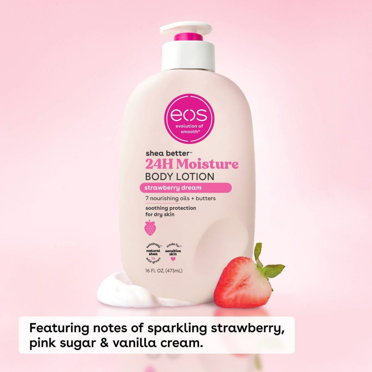 EOS Strawberry Dream 24H Moisture Body Lotion 473ml – image 3