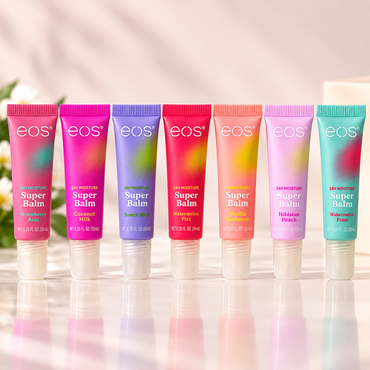 EOS Super Balm Lip Balm Collection lineup