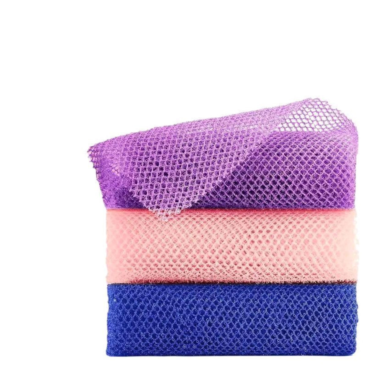 Exfoliating Net Sponge purple pink and blue
