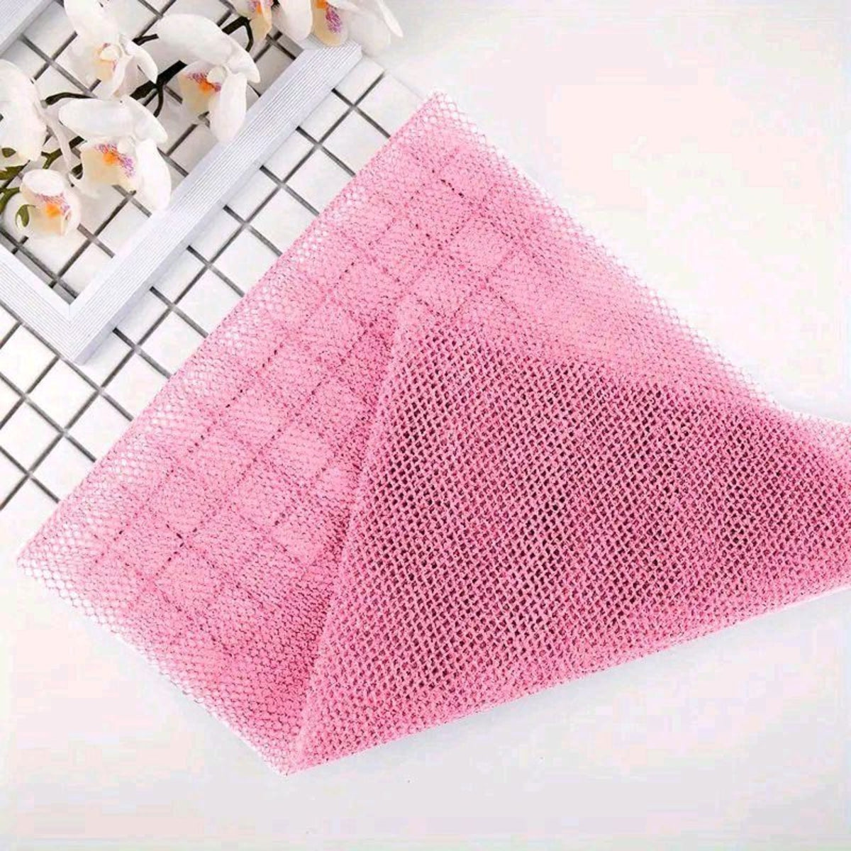 Pink Exfoliating Net Sponge