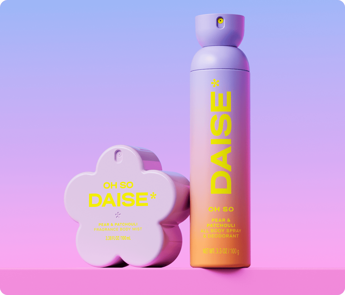 Daise Oh So Pear & Patchouli Fragrance Body Mist 100ml with the matching fragrance body mist or deodorant