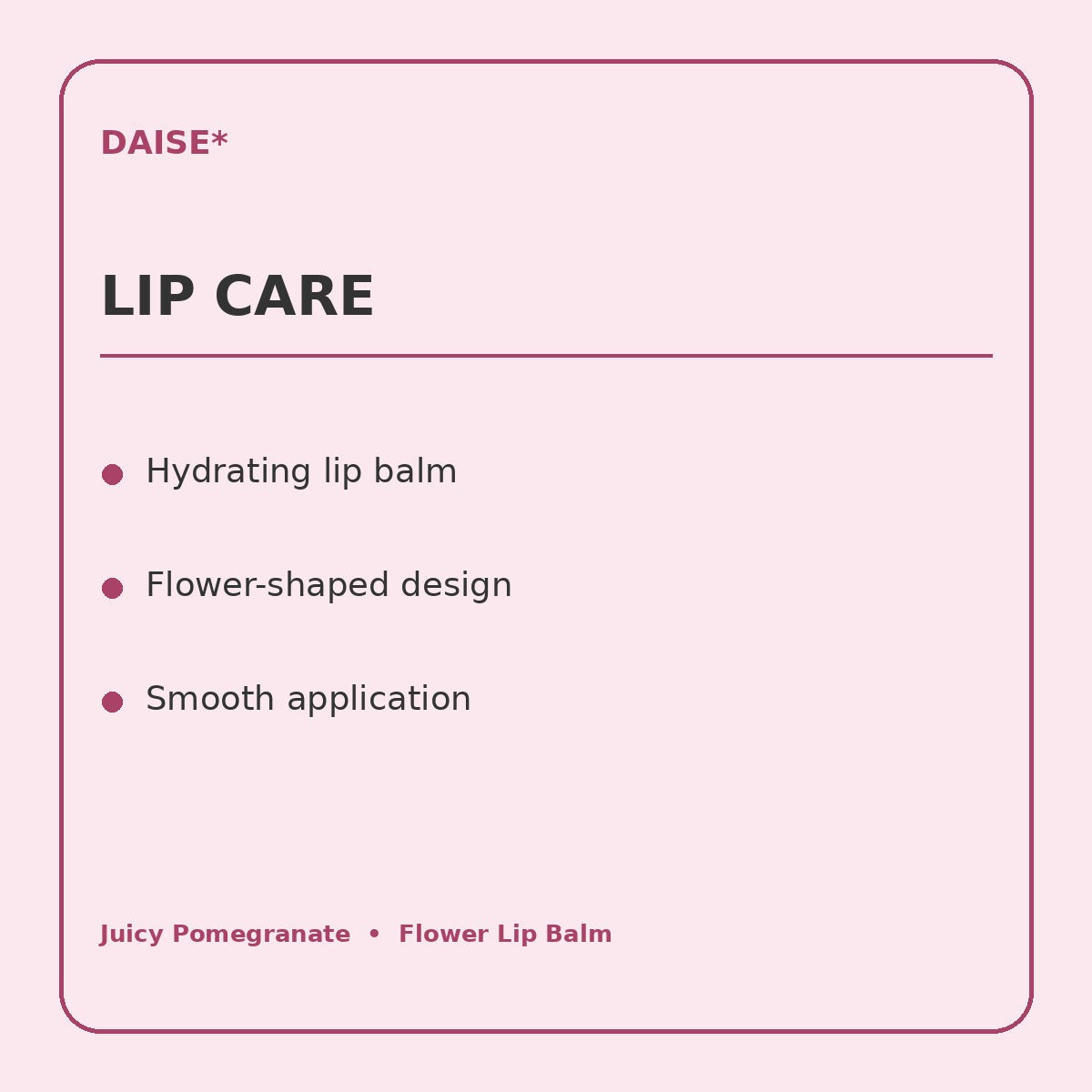 daise pomegranate product information graphic 1