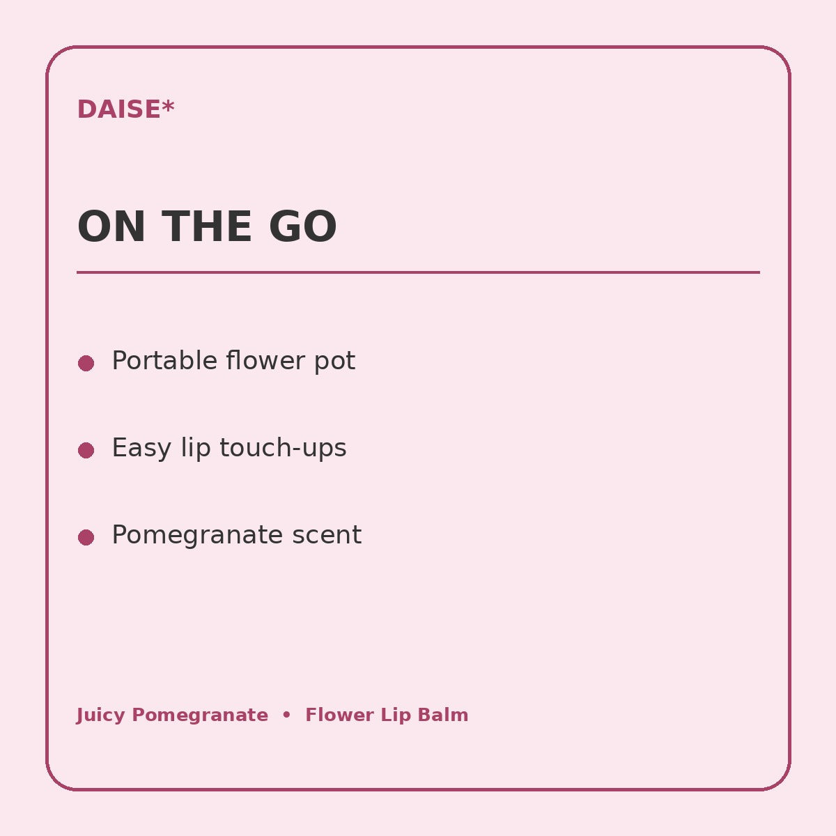 daise pomegranate product information graphic 2