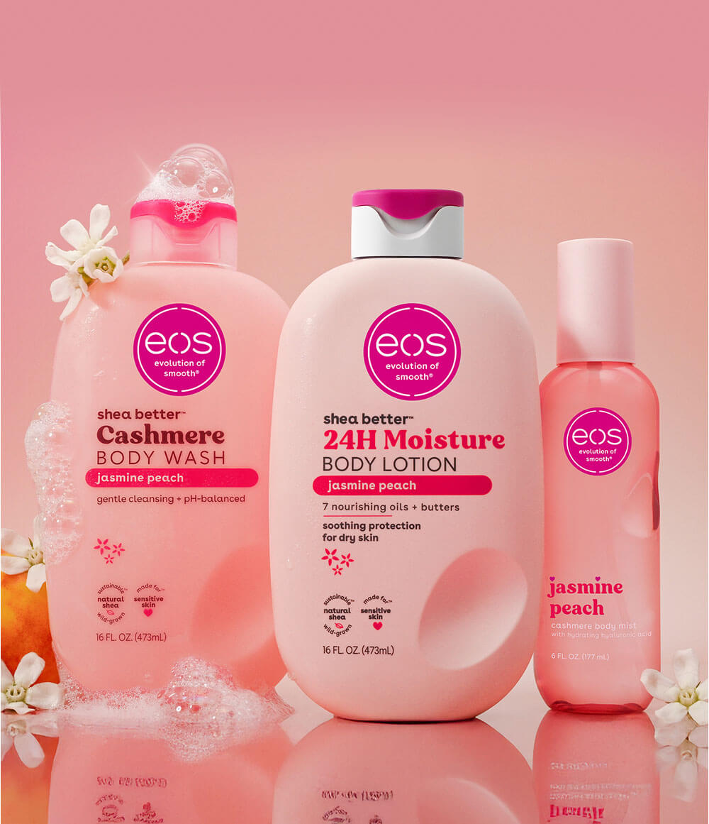 Jasmine Peach Scent Layering range shown together