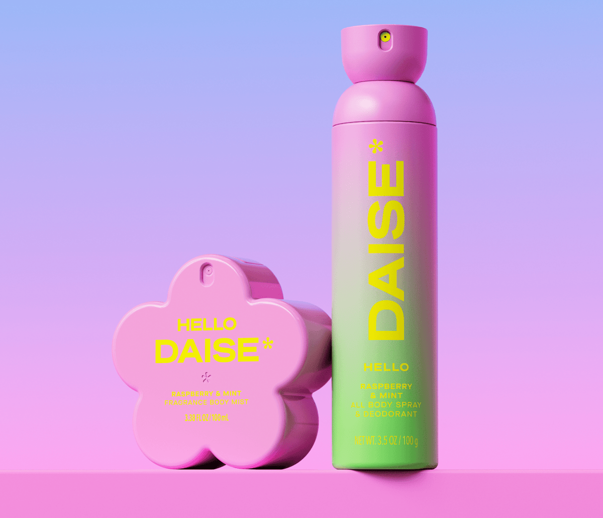 Daise Raspberry & Mint Fragrance Body Mist 100ml with the matching fragrance body mist or deodorant