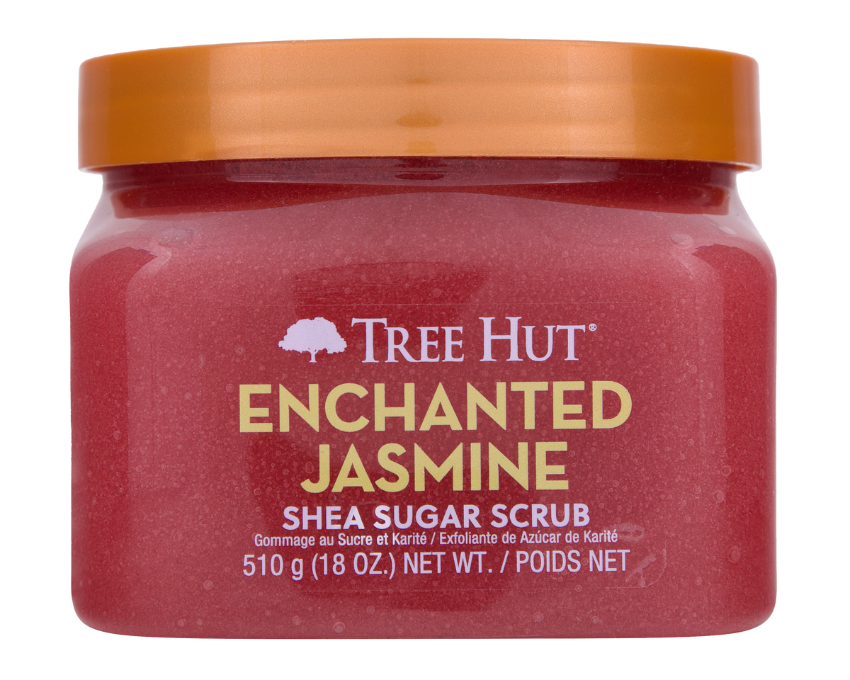 Tree Hut Enchanted Jasmine Shea Sugar Scrub 510g front of jar