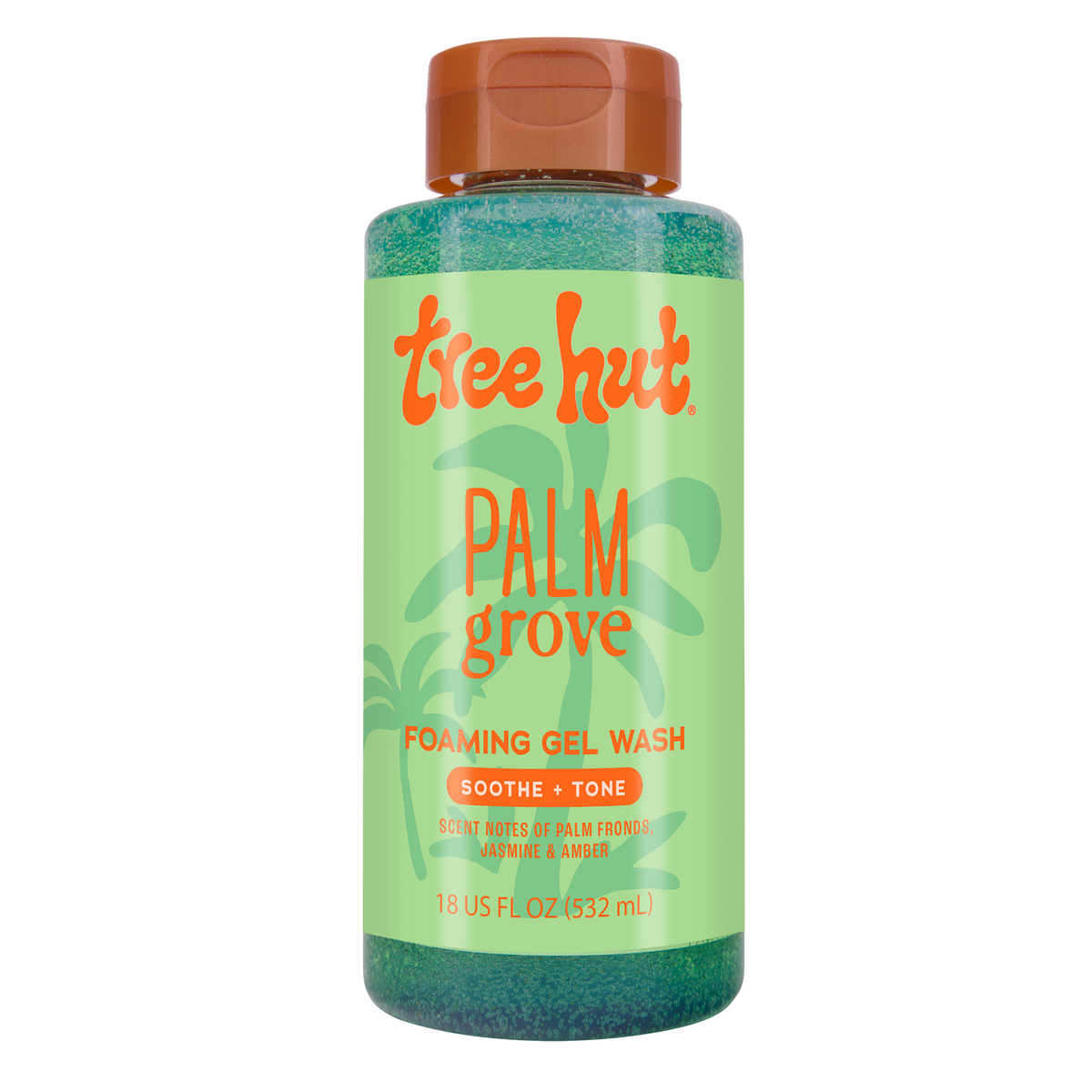 Tree Hut Palm Grove Foaming Gel Wash 532ml bottle on a white background