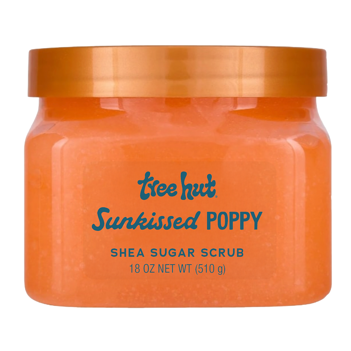 Tree Hut Sunkissed Poppy Shea Sugar Scrub 510g front of jar