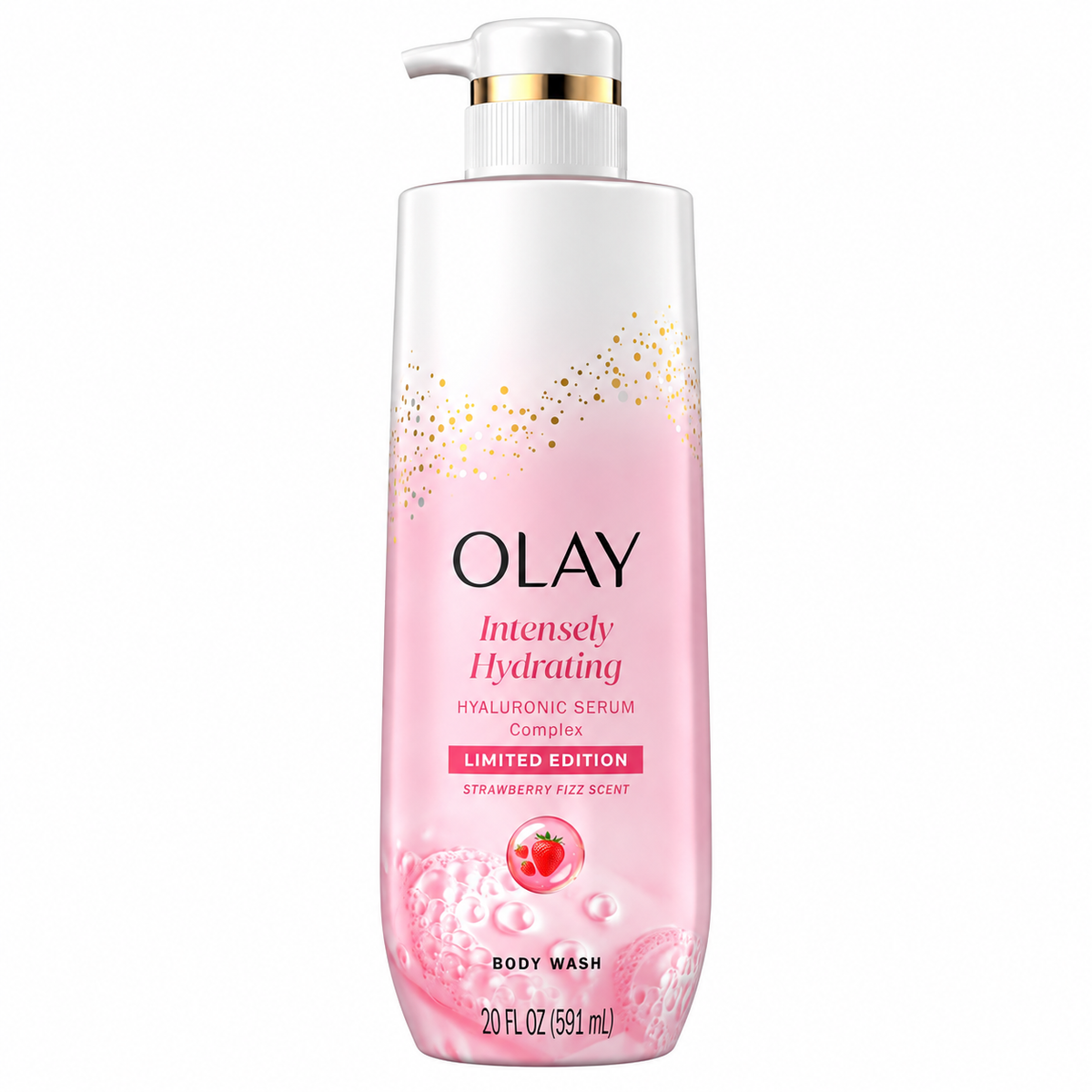Olay Intensely Hydrating Hyaluronic Serum Complex Strawberry Fizz Body Wash 591ml