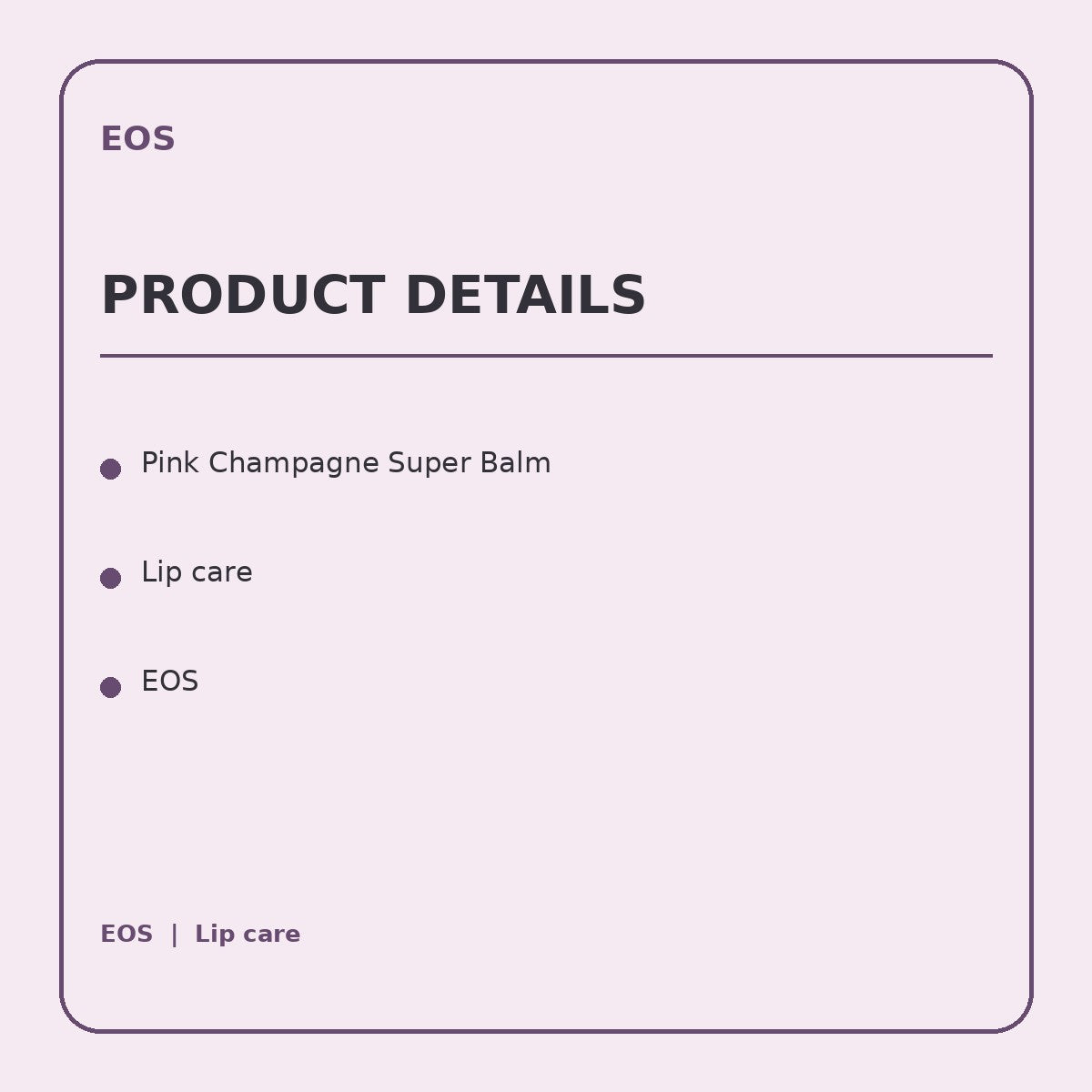 pink balm product information panel 1