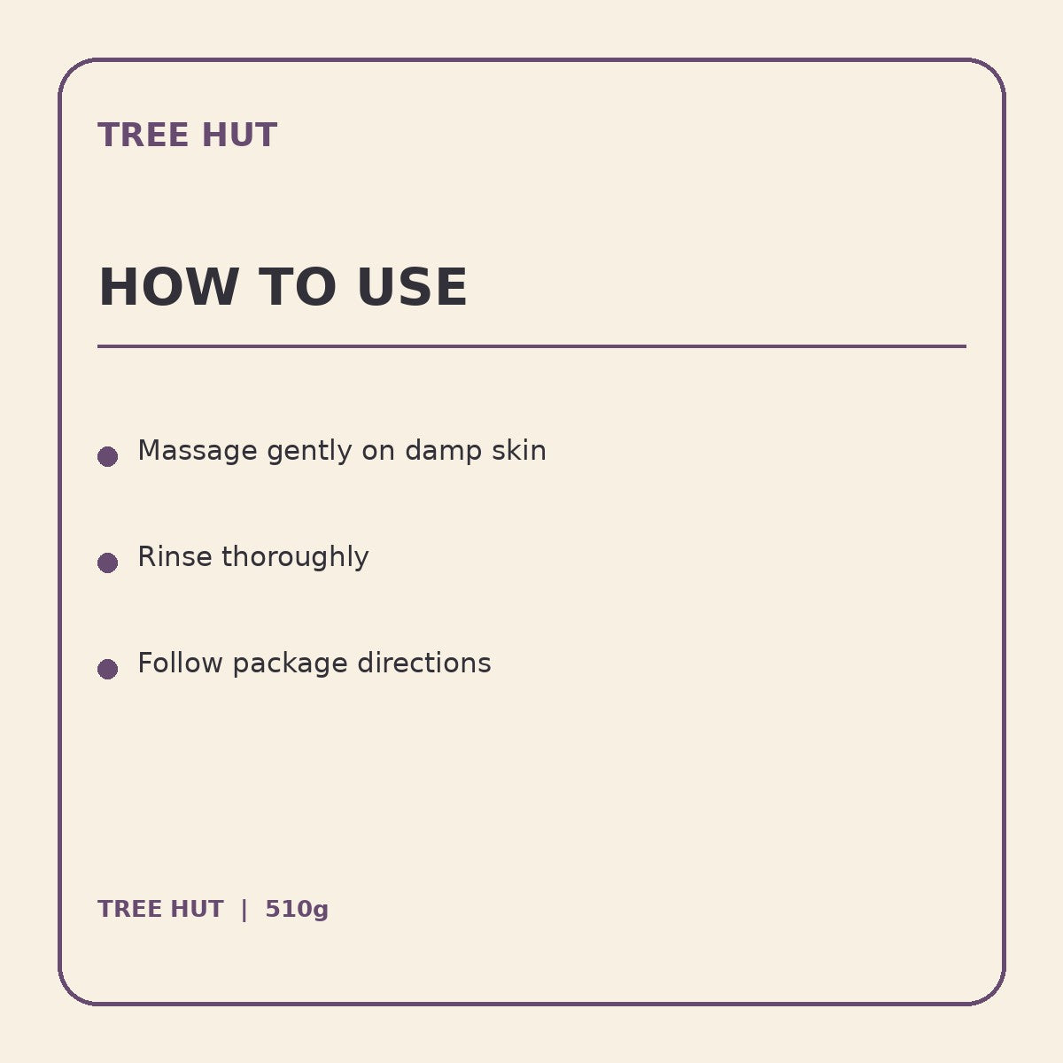 Tree Hut rainbow scrub product information panel 3