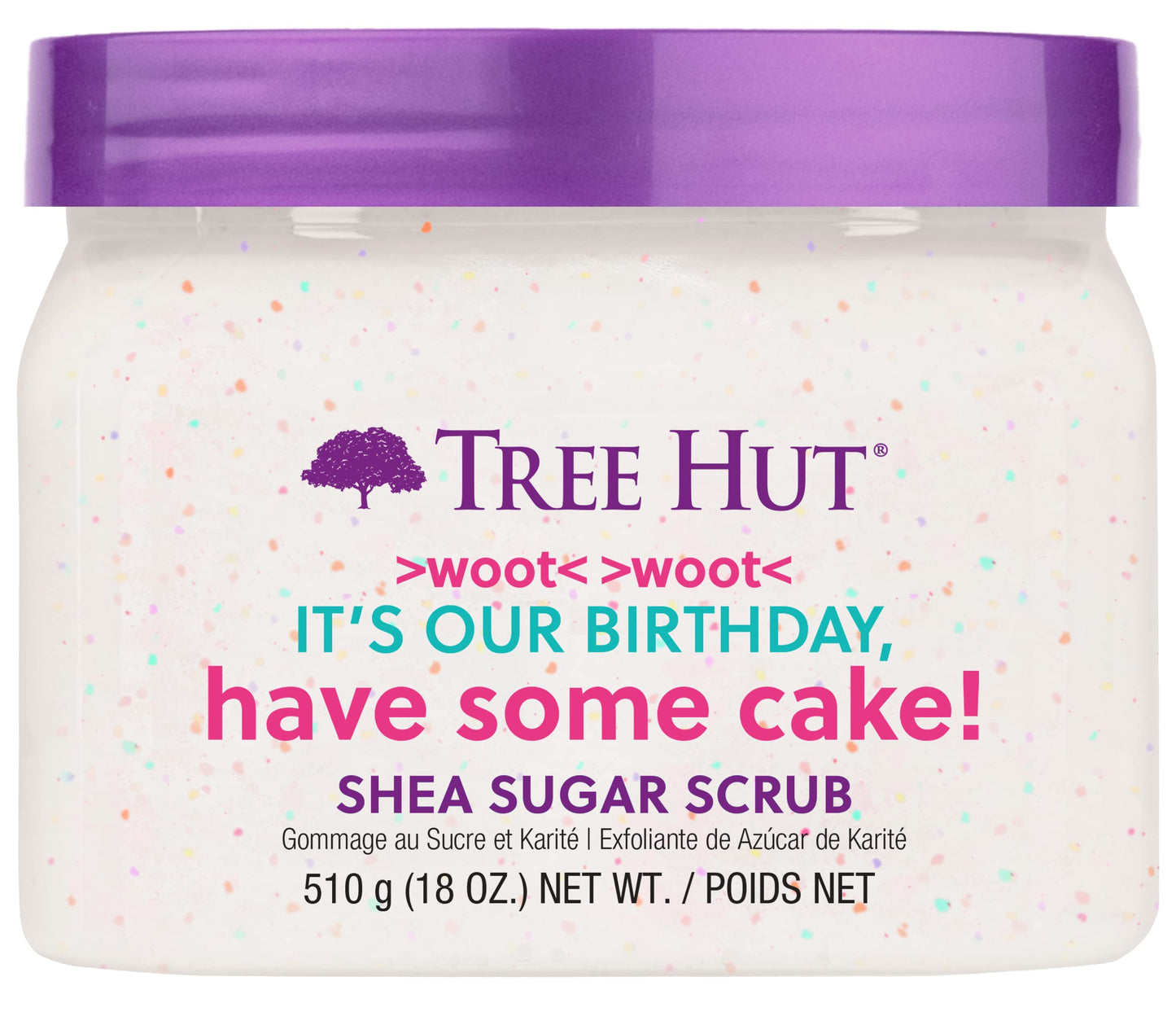 Tree Hut Exfoliating Shea Sugar Scrub Birthday Cake, 18 oz| 510g