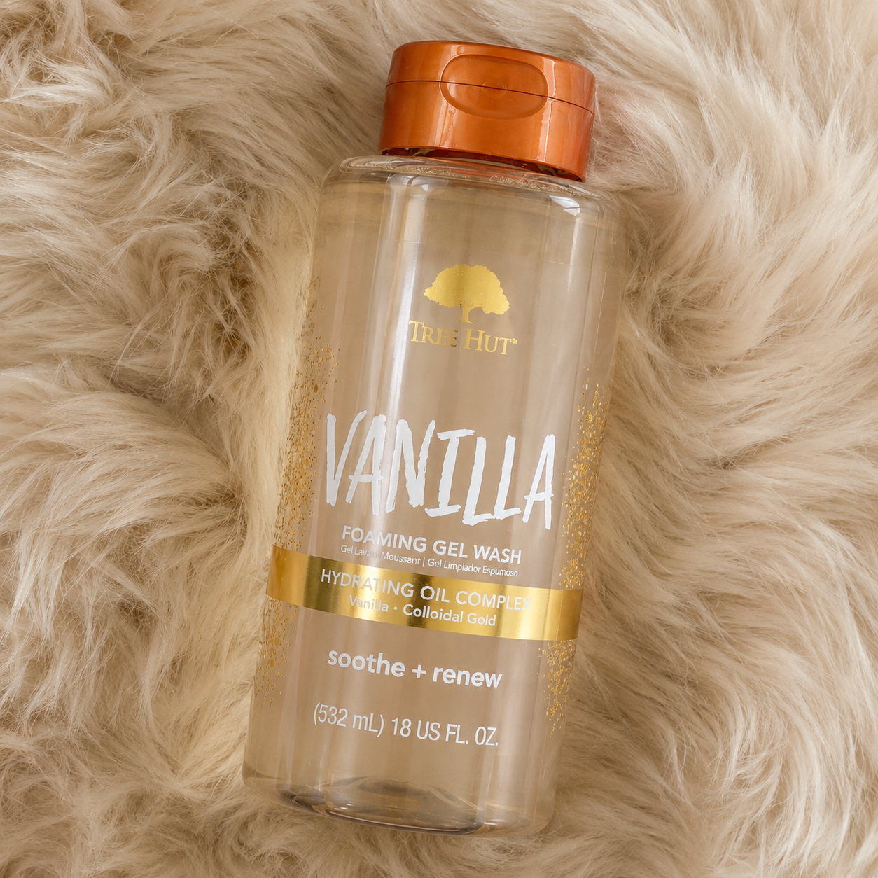Tree Hut Vanilla Foaming Gel Wash 532ml – Flip-Top Bottle