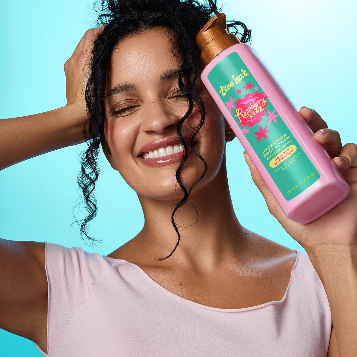 Tree Hut Raspberry Fizz Hydraglow Body Lotion 18oz
