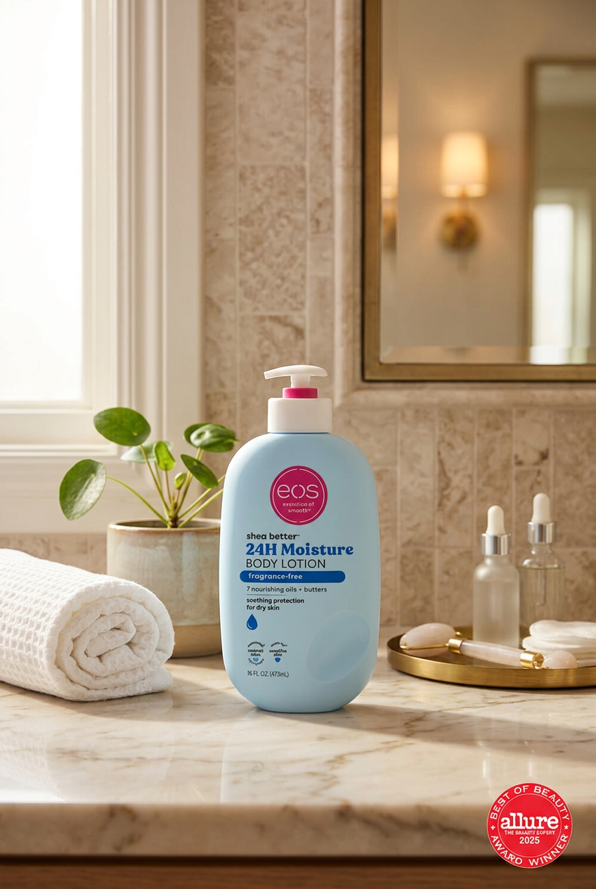 EOS Fragrance Free Body Lotion 473ml moisturising body lotion product photograph