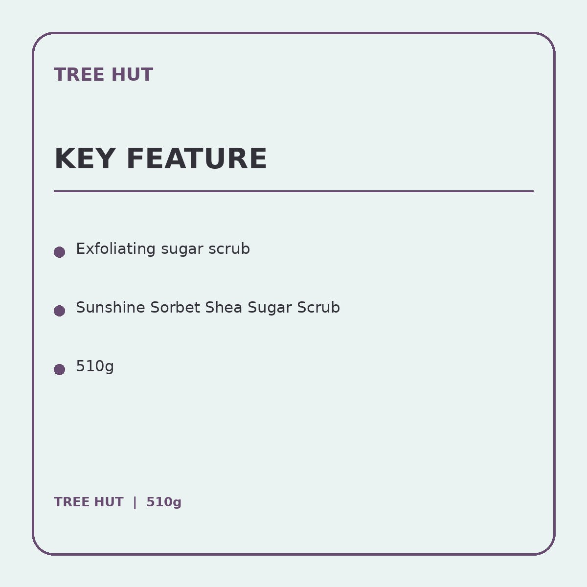 Tree Hut sunshine scrub product information panel 2