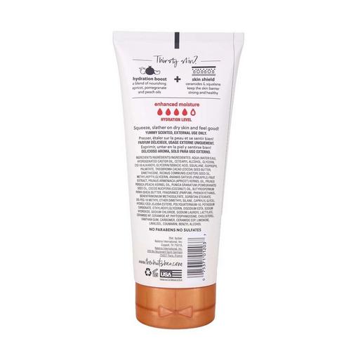 Back of Tree Hut Coco Colada Moisturizing Body Lotion 251ml tube showing ingredients and directions
